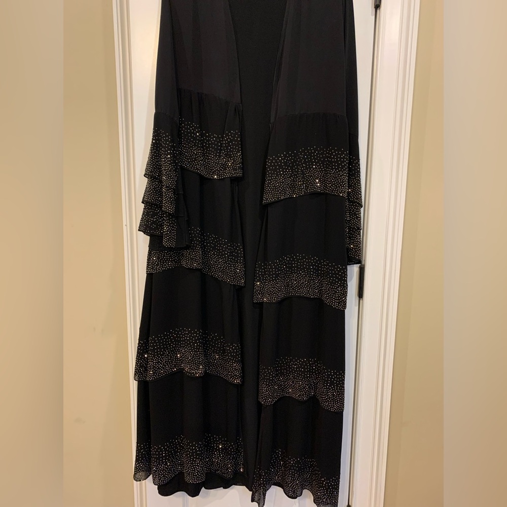 Black abaya with sequins